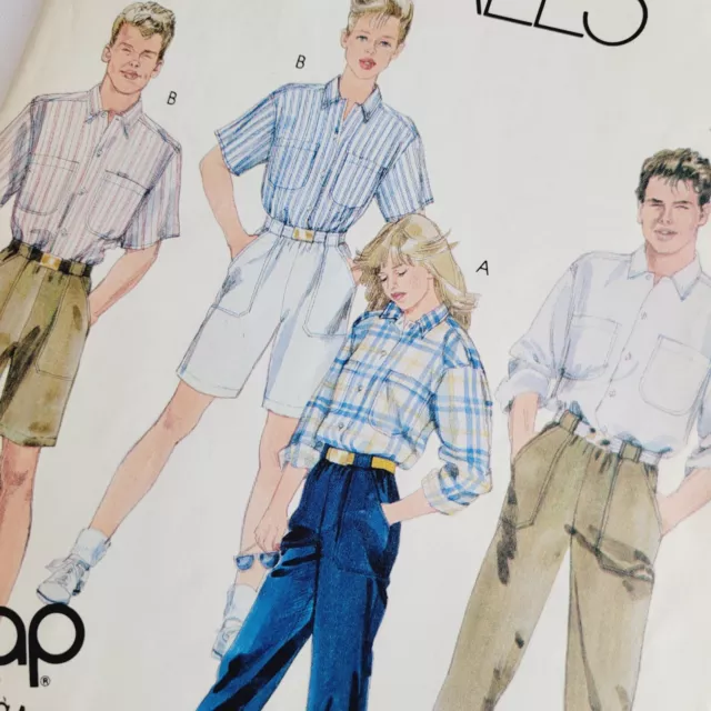 McCalls 3159 Vintage 80s Unisex Shirt and Pants Pattern Chest 36-38