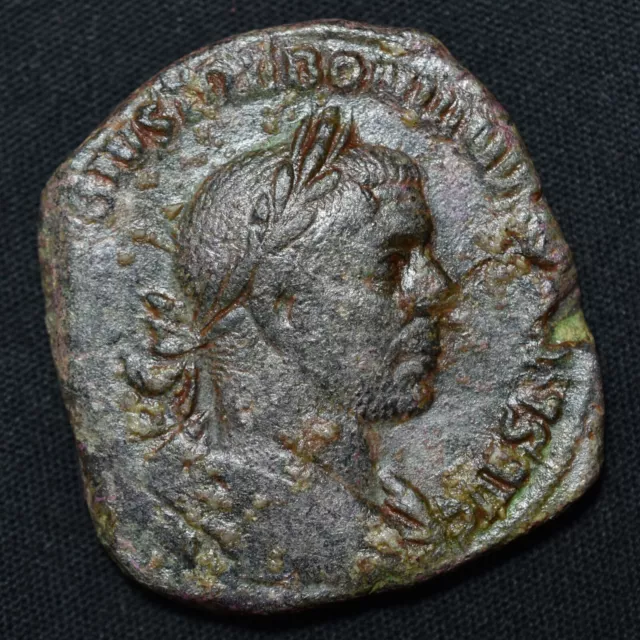 Trebonianus Gallus, 251-253 AD, AE Sestertius, Pietas Reverse, RIC 117a 3