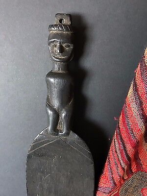 Old Borneo Dayak Carved Ebony Scoop …beautiful collection item 2