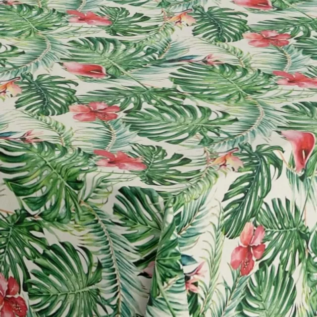 Jacquard Mantel BENNE Monstera Dschnungel Cala Recubierta Algodón
