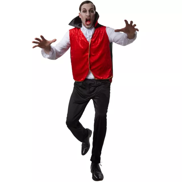 Kostüm Herren Vampir Dracula Blutsauger Hemd Jabot Fasching Karneval Halloween