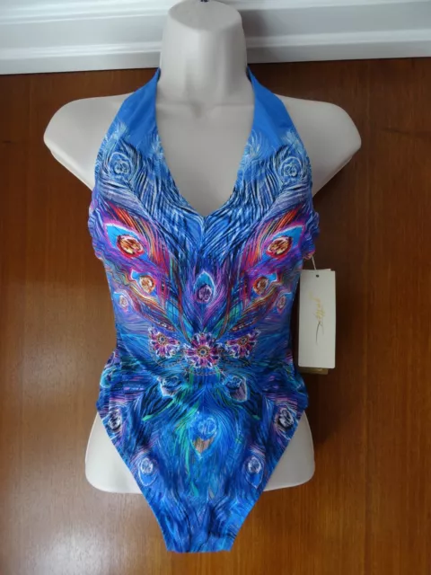 MAILLOT DE BAIN Femme Gottex Dreamcatcher Multicolores Uk 8 Neuf