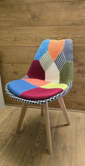 Dining Chairs Armchair patchwork  Office  retro...-