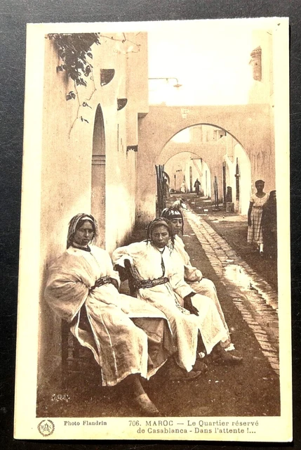 CPA MAROC CASABLANCA The Reserved Quarter Waiting! ...