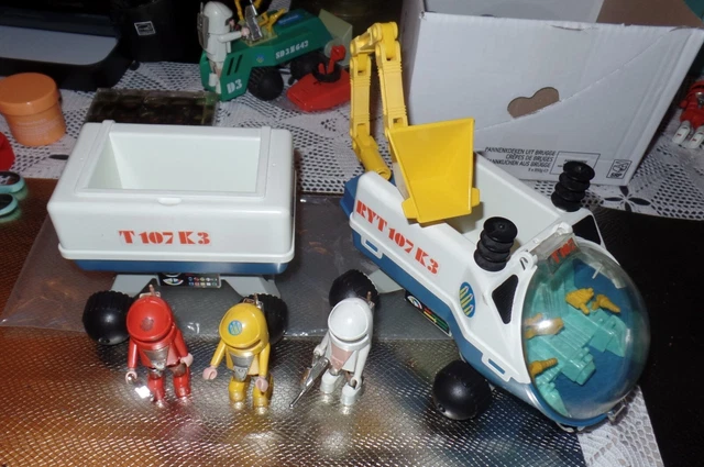 Playmobil Vintage Espace – Playmospace – Véhicule Remorque + Cosmonautes – 3559 (1982)