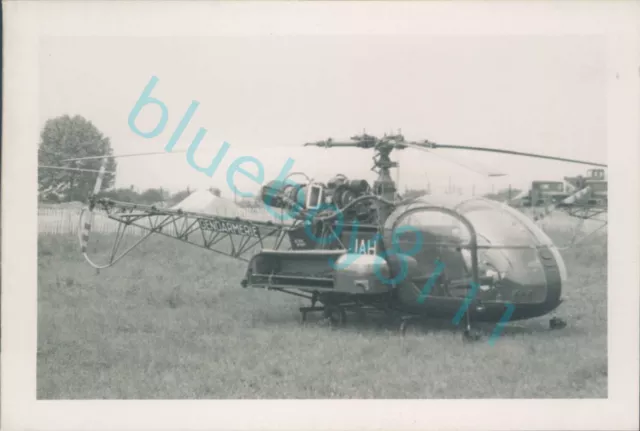 Aérospatiale Alouette II Helicopter 1961  Original Photograph 4.5 x 3 inch