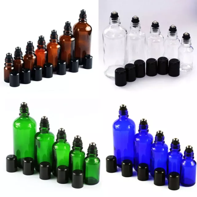 Premium Glass Roll-on Bottles for Perfume - from 5ml to 100ml with Metal Ball