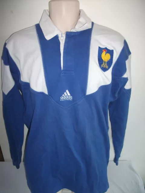 Vintage France 1990's  Adidas Rugby Shirt 42-44”