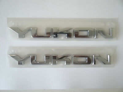 2x YUKON Tailgate Door Letter Nameplate Emblem SUV HD Badge GMC 3D Sport Chrome