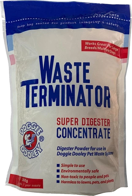 Doggie Dooley Waste Terminator Digester Powder 1 year Supply Harmless Non-toxic