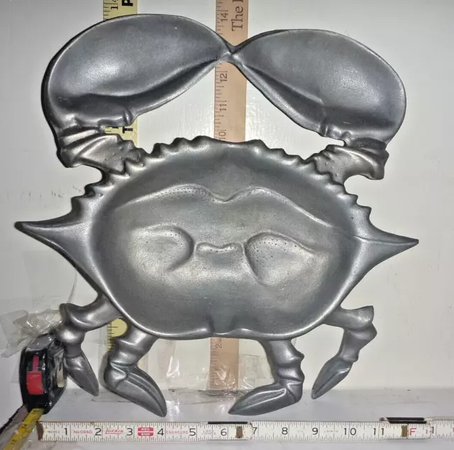 WILTON Armetale Giant Crab Serving Tray ~14 x 13 x2"