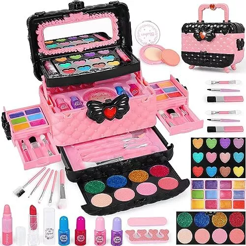 Kit De Maquillaje Para NiÃ±as 54 Piezas Set CosmÃ©ticos Lavable Regalo Cumple...