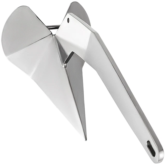Ancre Bateau En Inox 316 – Griffe 2 Kg (4.4lbs), Accroche Rapide, Se Réancre Après Virement, Pour Petits Bateaux, Yachts Et Pêche