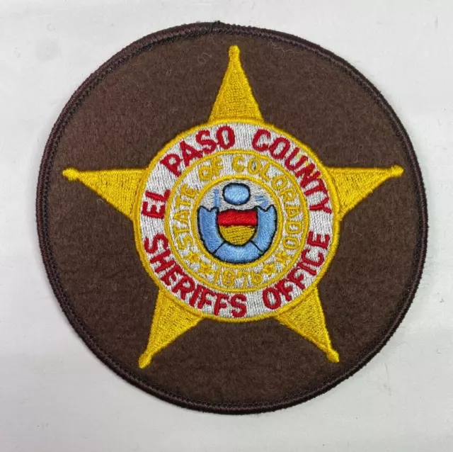 El Paso County Sheriff Colorado CO Felt Patch D3