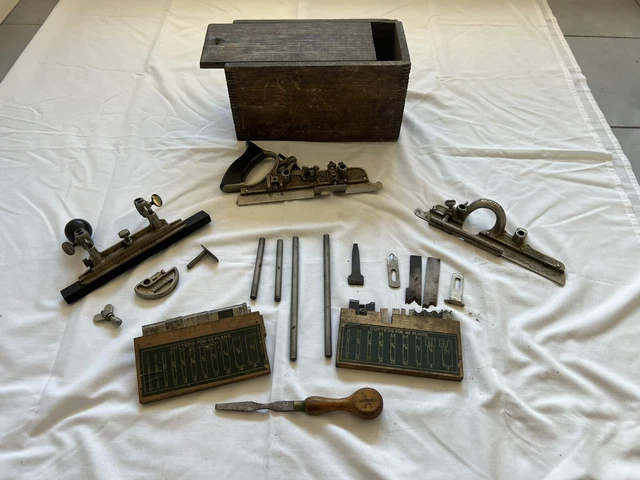 Vintage Stanley No 45 Plane with Cutters