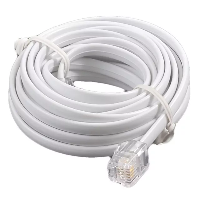 High Speed 3m 10ft RJ11 Telephone Phone ADSL Modem Line Cord Cable Internet Wifi 3