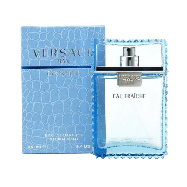 Versace Man Eau Fraiche 3.4 oz EDT Cologne for Men New With Sealed Box