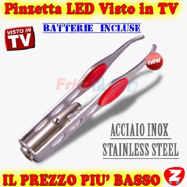 PINZA NUOVO PINZETTA MAKE SOPRACCIGLIA UP CON LED PER ESTETISTA PARRUCCHIERA ptu