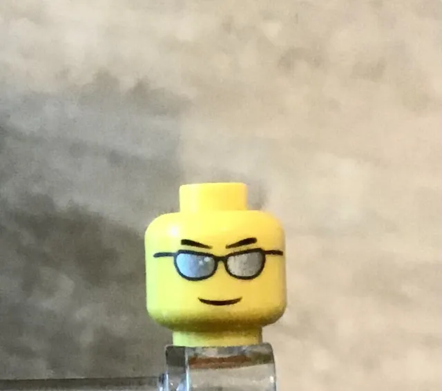 LEGO Classic Yellow Minifig Head with Reflective Glasses Sunglasses