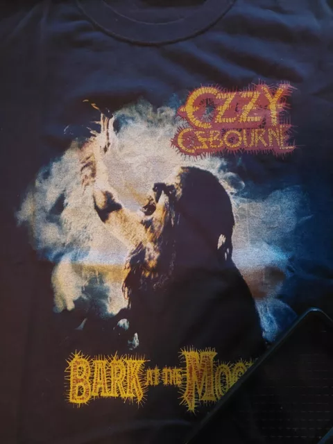 Ozzy Osbourne Bark At The Moon Shirt Small Black Sabbath Badlands Jake E Lee
