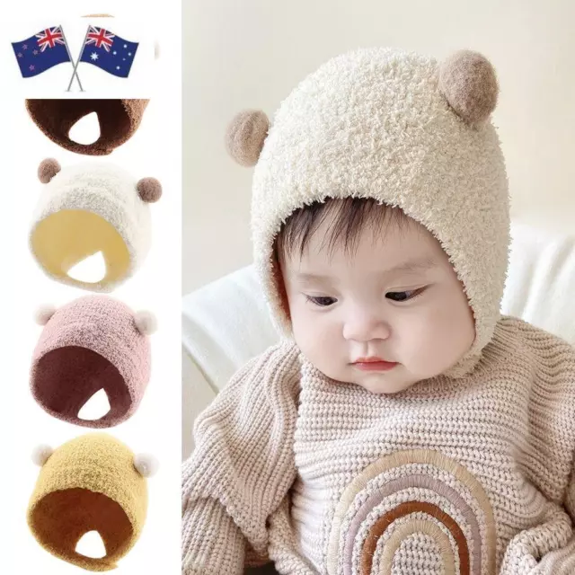 Cute Autumn Winter Hats Warm Warmer Bonnet Newborn Cap  Newborn Toddler