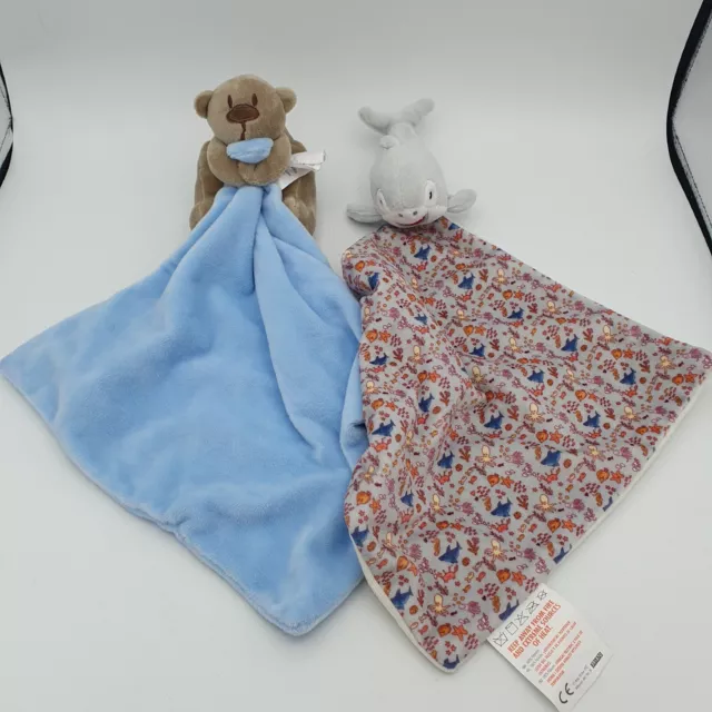 BABY COMFORTER SHARK Mermaid Cow Elephant Teddy Bear Comfort