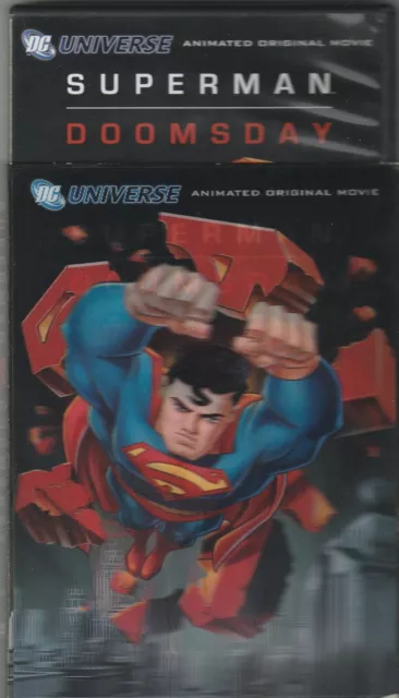 DC Universe Superman Doomsday Animated DVD w/3D Slip Cover Lenticular