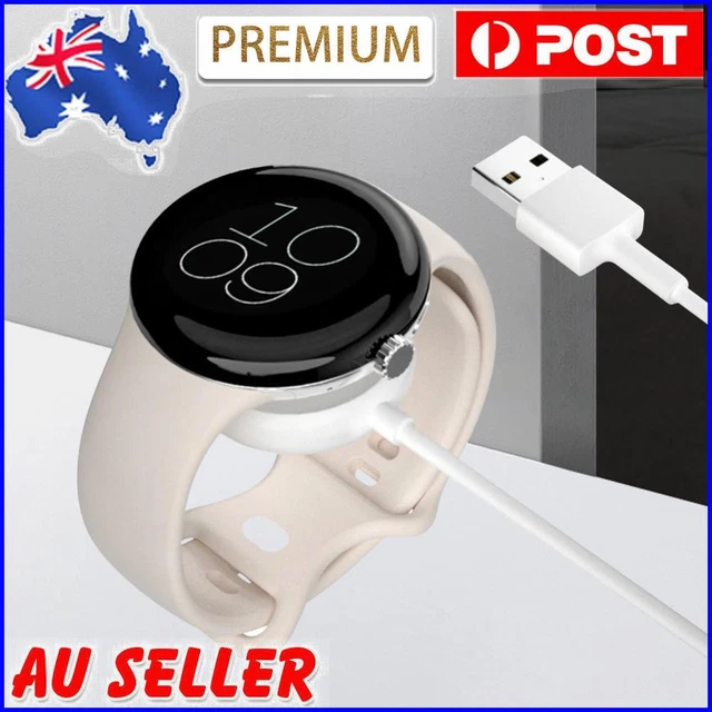 1m Wireless Magnetic Charger Cable for Google Pixel Watch 2022 (Micro USB White)