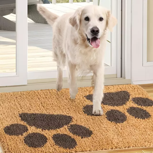 Pet Bed Mat 23.5" X 35.5", Dog Door Mat for Muddy Wet Paws and Shoes, Dog Ind...