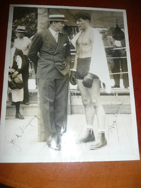 Boxing. Rare! Jack Dempsey with Max Baer Autographed Photo. Boxing. Rare! Jack Dempsey with Max Baer Autographed Photo.