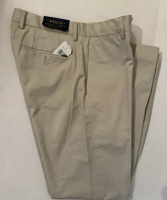 NWT Men's Polo Ralph Lauren Classic Fit Chino Khaki Pants Beige 29 x 31 New $115