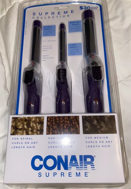 Conair Supreme Curling Iron Combo Pack; 1/2-inch, 3/4-inch, & 1-inch