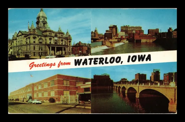 Dr Jim Stamps Us Postcard Greetings From Waterloo Iowa