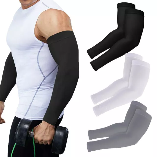 Cooling Compression Arm Sleeves UV Sun Protection Arm Cover Shield for Men Women