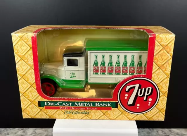 Vintage Ertl 1931 7-UP Delivery Truck Die-Cast Metal Bank 1/34 Scale