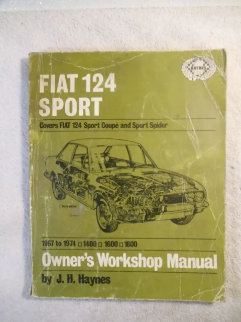 Haynes Fiat 124 Sport Owners Manual Pre Owned Complete