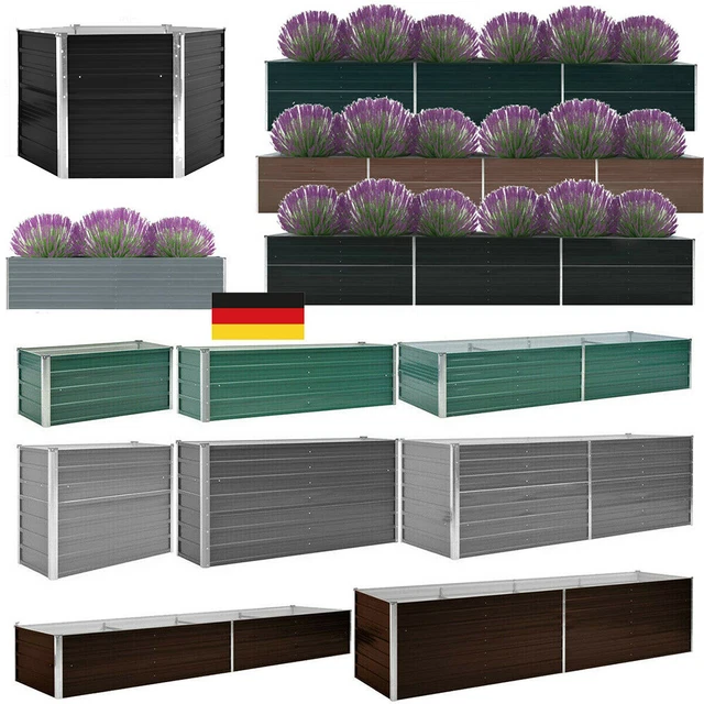 Metall Hochbeet Pflanzkübel Verzinkter Gemüs Gemüsebeet Kräuterbeet Gartenbeet