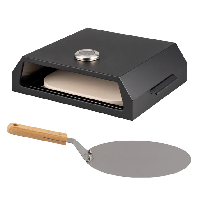 bremermann Pizzabox für Grills inkl. Schaufel Pizzastein und Thermometer