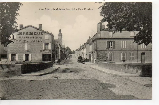 SAINTE MENEHOULD - Marne - CPA 51 - la rue de Florion 6 - La revue de la Marne