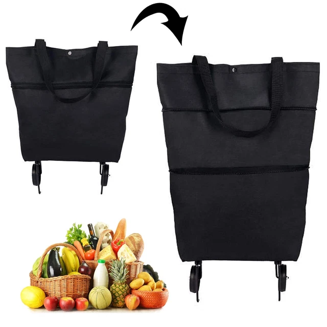 2 in 1 Foldable Shopping Cart - Multifunction Telescopic