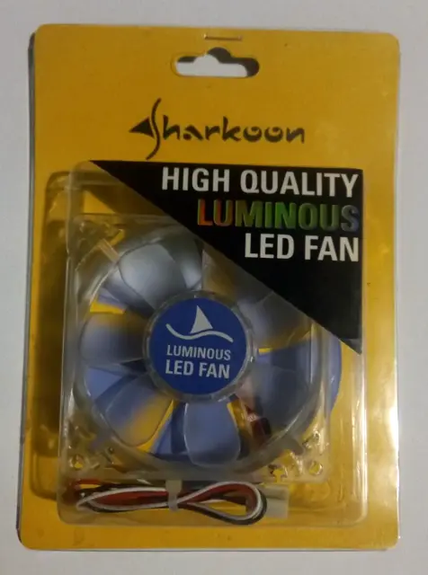 Sharkoon High Quality Luminous LED Computer Case Fan 8cm 80mm 2.76W