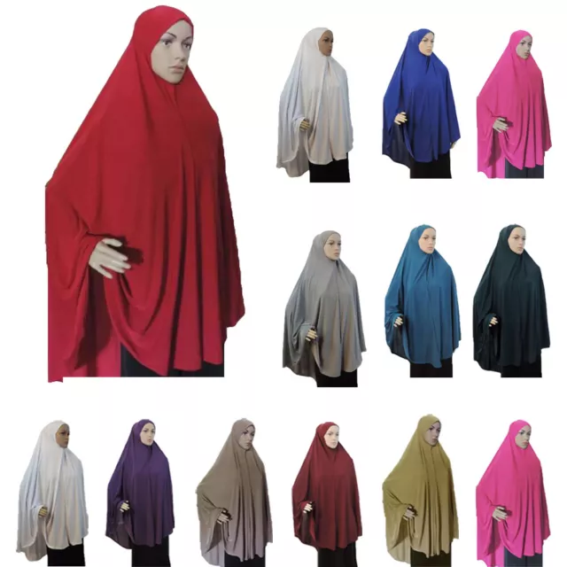 Muslim Women Prayer Dress Long Scarf Hijab Abayas Islamic Large Overhead Clothes