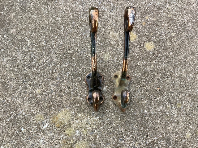 A pair Of Antique Vintage Original  Coat Hooks