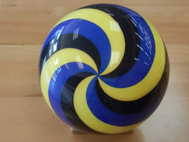 NIB 12# BRUNSWICK Spiral Yellow/Blue Viz-a-ball Bowling Ball