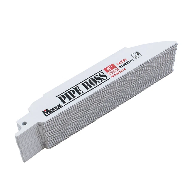 MK Morse Pipe Boss Reciprocating Saw Blade 6" X 1" X .050" 14TPI  25 PACK