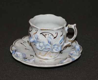 Atkinson Jones ceramica 3 PEZZI PIATTO PIATTINO TAZZA SET VINTAGE OCA/oche 