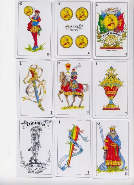 Baraja Española, Playing Cards Deck, De Las Cinco Jotas