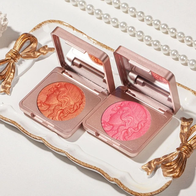 Face Blush Blush Peach Pallete Mineral Pigment Palette Cream Shining Blusher