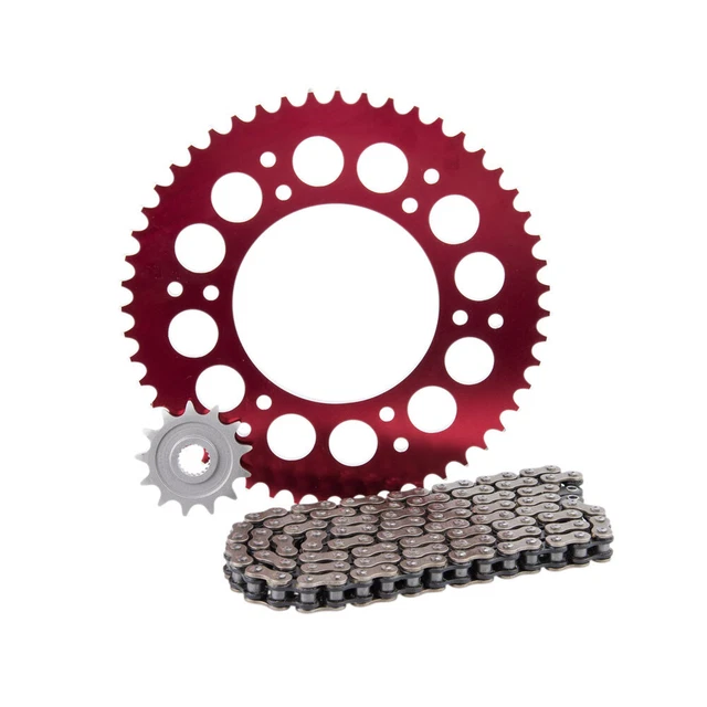 Primary Drive Alloy Sprocket O-Ring Chain Kit Red Fits HONDA CR125R 2000 2001