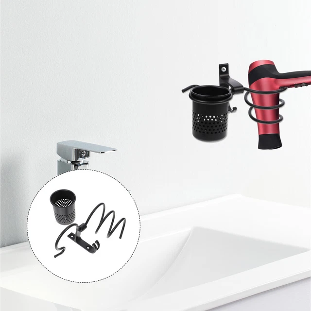 Hair Dryer Storage Rack Hairdryer Holder Bracket Wall-mounted
